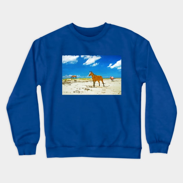 Wild Horses of Cumberland Crewneck Sweatshirt by lauradyoung